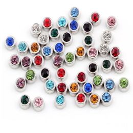 20PCS lot Round Birthstone Floating Locket Charms DIY Accessories Fit For Glass Living Memory Magnetic Locket261g