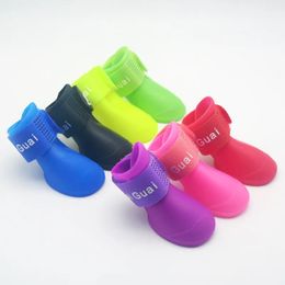 Pet Protective Shoes Pet rain shoes dog cat anti-slip rubber boot dogs cats foot cover puppy waterproof socks small medium dogs protect the paw 231101