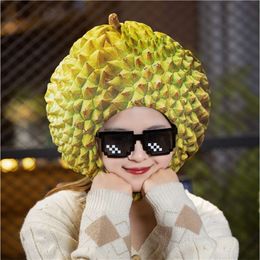 Cute Durian Headgear, Funny Cartoon Fruit Hat