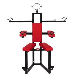 Slave Fetish Furniture Sex Red Chair for Couple Bondage Handcuff Sex Positions Love Chair Sex Furniture
