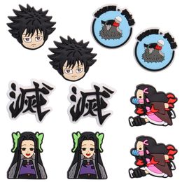 MOQ 20Pcs PVC Cartoon Japan Anime Role Shoe Charms Shoe Parts Accessories Decoraiton Buckle for Bands Bracelets