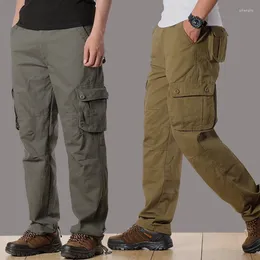 Men's Pants Spring Autumn Men Cargo Mens Casual Multi Pockets Military Tactical Outwear Army Straight Long