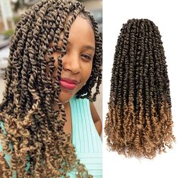 Passion Twist Braiding Hair 18inch Heat Resistant Fiber Long Synthetic Passion Spring Bomb Twist Hair