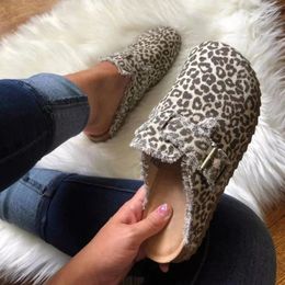 Dress Shoes Plus Size of Women Summer Fashion Leopard Print Semi support Casual Loafers Ladies Socofy Flat Slip on 231102