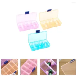 Jewellery Pouches 3 Pcs Storage Box Organiser Holder Small Plastic Container Jewels Nails