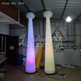 2 pcs 3m H Led Decoration Inflatable Magic Wand Cone Star The Balloon Standing Stage Stadium Marquee Decoration