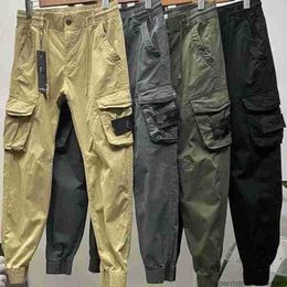 Mens Stones Patches Island Vintage Cargo Pants Designer Big Pocket Overalls Trousers Track Pant Sweaterpants Leggings Long Sports Trousersmbka 6e3s