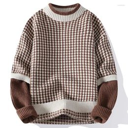 Men's Sweaters 897504629 Men's Fashion Autumn And Winter British Style Slim Korean Version Of The Trend Solid Colour Pullover Sweater