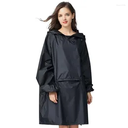 Raincoats Raincoat Women Rain Poncho Light Polyester Mackintosh For Ladys Outdoors Thick Hooded Impermeable Rainwear