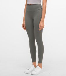 Lulus Leggings de ioga de cintura alta para mulheres, calças de ginástica nuas, calças esportivas sem costura, roupas de ginástica energéticas