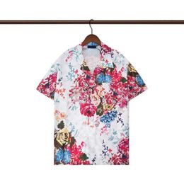 Hawaiian Men's Ladies Casual Shirts Summer Tops Hawaiian Style Button Lapel Cardigan Short Sleeves Plus Size Beach Shirts m-3xl 0400