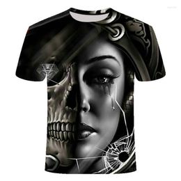 Men's T Shirts Pattern Explosive Money Trend Two Faces Man Short Sleeve T-shirt 3D Direct Deal