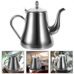 Dinnerware Sets Stainless Steel Teapot Desktop Decor Kettles Stovetop Pitcher Round Handle Tearoom Supplies