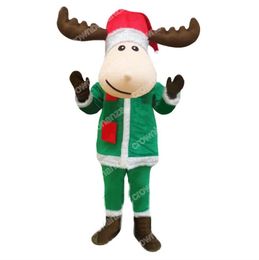 Christmas Deer Mascot Costumes Halloween Cartoon Character Outfit Suit Xmas Outdoor Party Outfit Unisex Promotional Advertising