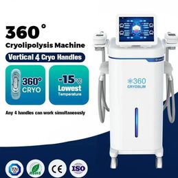 Directly effective cryolipolysis slimming machine Stomach Fat Removal Freeze Machine Cryo Sculpting weight loss with 4 handles vacuum cavitation shape machine