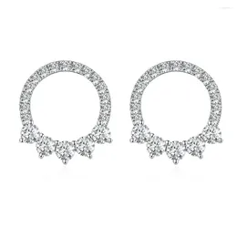 Stud Earrings Moissanite Wedding Diamond 18k White Gold 925 Sterling Silver For Women 0.53ct D Color VVS1 Fine Jewelry