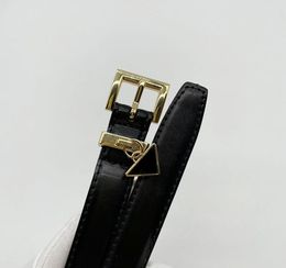 2022 Famous brand triangle women039s small belt black pin buckle belt top quality designer new leather waistband for woman girl4734919