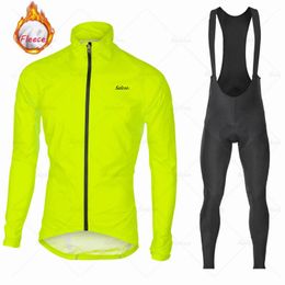 Cycling Jersey Sets Men Winter Clothing Ropa Ciclismo Hombre Long Sleeve Thermal Fleece Bicycle Set MTB Warm Bike 231102