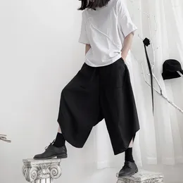 Men's Pants Dark Yamamoto Style Baggy Hip Hop Punk Slacks Men Culottes Nine Minutes Trend Streetwear Japanese Bloomers