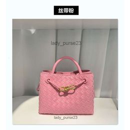 Designer Spring Leather Handheld Lady Cassette Bags Small Botteega Bag Metal Rope Buckle Bvbag Woven Totes One Shoulder Andiamo Tote High Capacity 5ixm