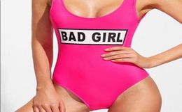 2019 New Monokini Swimwear Women Bulls Bodysuit One Piece Letter Swimsuit Bikini Basketball Red Sports Jumpsuits Sexy Costume2219441