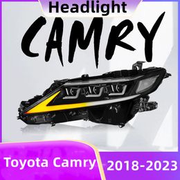 LED Car Lights Headlamp For Toyota Camry 20 18-2023 Headlight LED Dual Beam Lens Assembly Start-up Animation Lights