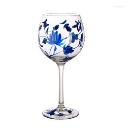 Hip Flasks Creative Colour Painted Christmas Gift Wine Glass Personality Set European Household Large Goblet