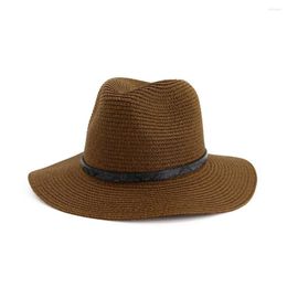 Wide Brim Hats 60cm Women Men Fashion Straw Hat Outdoor Beach Sun Visor With Belt Protection For