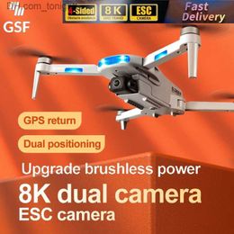 Drones GSF New LU3 Max Drone 8K HD ESC Professional Camera Aerial Photography 5G Wifi FPV Optical Flow Foldable RC Quadcopter Dron Toy Q231102