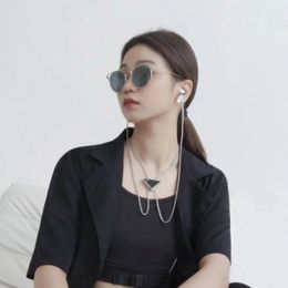 Accessories P brand accessories designer inverted triangle Wireless Bluetooth headphones antiloss chain hanging neck rope suitable for Apple