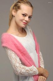 Scarves Knitted Mink Cashmere Scarf Women Long Fashion Warm