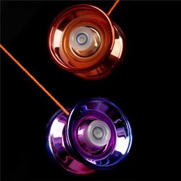 Yoyo Professional Aluminium Metal Yoyo for Kids and Beginners Metal Alloy Metal Children's Light-up Yo-yo Outdoor Toys AccessoriesL231102