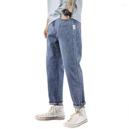 Men's Jeans Autumn Large Size Casual 38-48 Fashion Men's Loose Stretch Small Foot Ninth Pants Plus Fertilizer Washed Harem