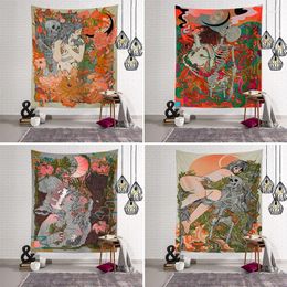 Tapestries Painting Art Tapestry Watercolour Banshee Abstract Figure Background Cloth Vertical Version Hanging