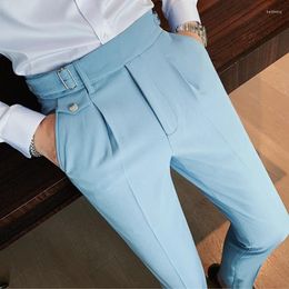 Men's Suits 2033 Autumn Men Dress Pants Office Social Business Suit Fashion Casual Slim Fit Wedding Party Groom Trousers Clothing