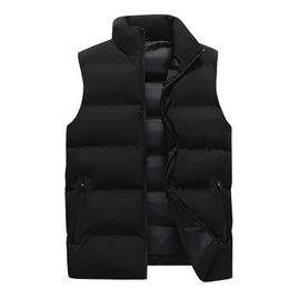 Men's Vests Men's Jacket Winter Warm Coats for Men Thickened Stand Collar Down Vest Oversized Jackets Puffer Vest Sleeveless Zipper Coat 231102