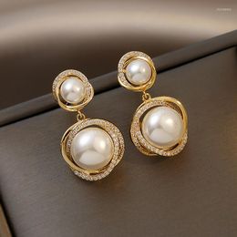 Stud Earrings 2023 Luxury French Style Pearl Female Korean Minority High-end Sense Personalized Retro Jewelry