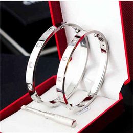 Luxurious Bracelet Bangles Titanium Steel Screw Screwdriver Designer Bracelets for men Women 4CZ Silver Rose charm bracelet Jewelr269y