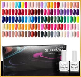 Nail Gel Polish Set 6pcs Colour Soak Off LED UV Semi Permanent Varnish All For Manicure Art Kit9948158