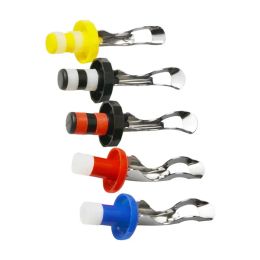 6colors Reusable Wine Stoppers Silicone Vacuum Bottle Stopper Expanding Manual Beverage Bottle Stopper Wine Bottle Airtight Seal Cork 1102