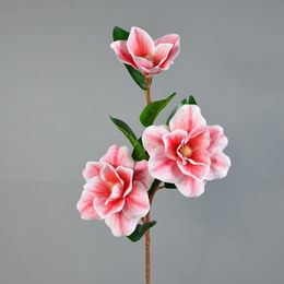 Factory Direct Sales Real Touch 11 Heads Latex Yulan Magnolia Single Branch Artificial Magnolia Flowers Long Stem For Wedding Home Decoration