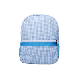 25pcs Lot Gingham Pink Toddler Backpack Seersucker Soft Cotton School Bag Baby Blue Kids Book Bags Boy Gril Pre-school Tote GA Warehouse DOMIL1061859