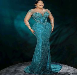 Aso ebi Nov Aparic Mermaid Hunter Gn Prom Dress ثيابهم المرتبطة بالدانتر