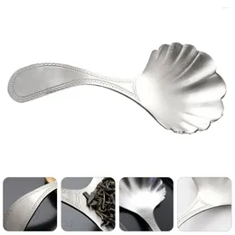 Spoons Stainless Steel Tea Spoon Serving Shell Shape Scoop Practical Teaspoon 304 Silver Teaware Accessories Baby