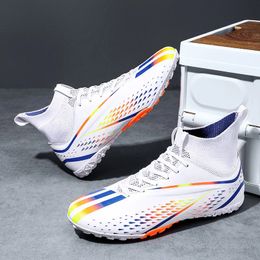 Dress Shoes White Kids Football Boots TGFG Soccer Field Original Teenagers Sport Sneaker Training Male Outdoor Futsal for 231101