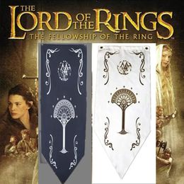 Other Event Party Supplies 35x90cm 46x150cm Lord Ring House Banner Stark Map Flag Wall Magic KTV Bar Home School Cosplay Party Gift Decor Black 231102