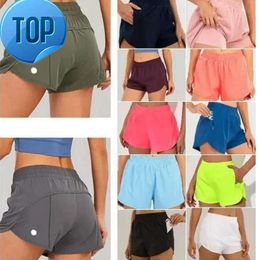 designers lululemens womens yoga Shorts Fit Zipper Pocket High Rise Quick Dry lulus lemon Womens Train Short Loose Style Breathable gym QualityqGF