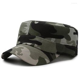 Berets 1PCS Military Fishing Flat Caps Fashion Peaked Cap Camouflage Tactical Adjustable Summer Men Women Snapback Sun Hats Gorras