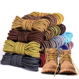 Shoe Parts Accessories 1 Pair Round Shoelaces Martin Boots Shoe Laces Striped Double Colour Apply to High Gang Casual Shoes Cotton Shoelace 18 Colours 231102