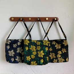 Evening Bags Women Ladies Canvas Handbags Flower Shoulder Bag Shopping Vintage Cloth Leisure Tote